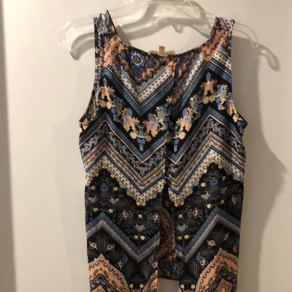 BOGO Pink Rose Size Large Pink and Blues Bandanna Print Tank - Picture 8 of 9